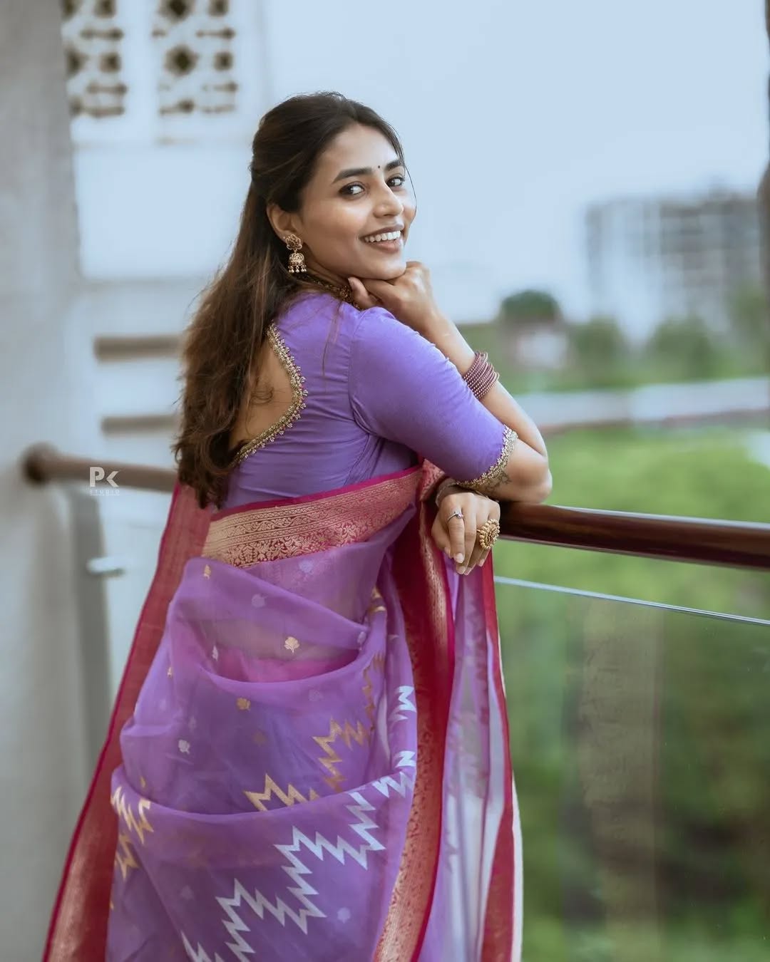 Lavish Lavender Chanderi Cotton Saree 8