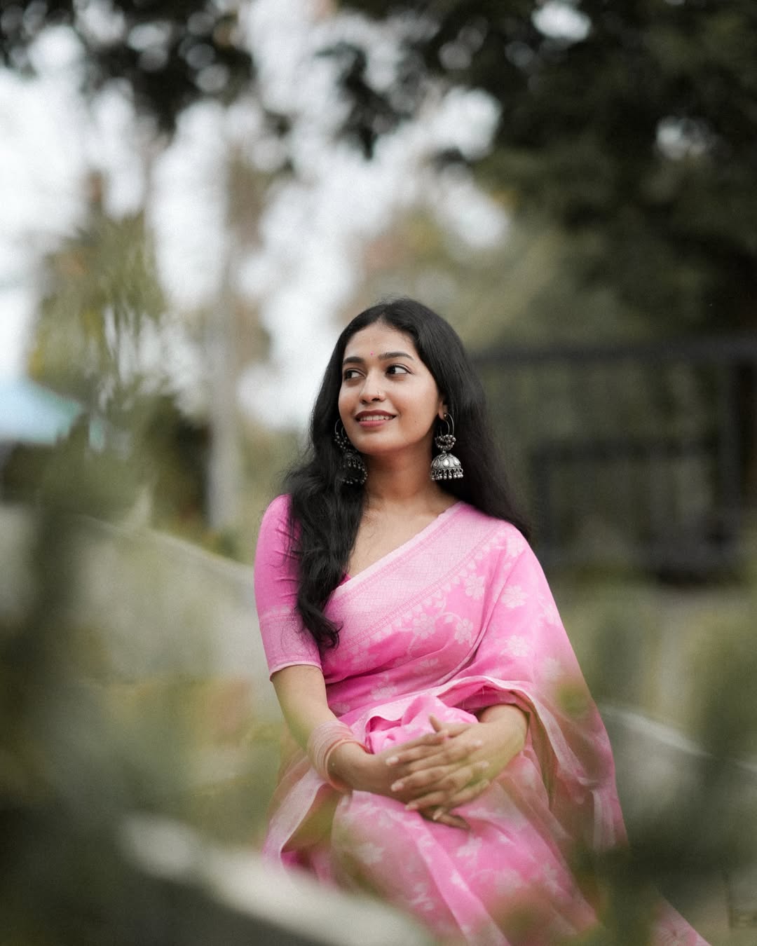 Elegant Blossom Pink Cotton Saree