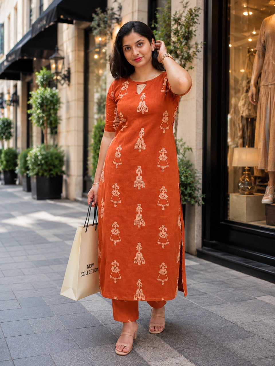 Women's Printed Rayon Straight Kurta with Pant Set