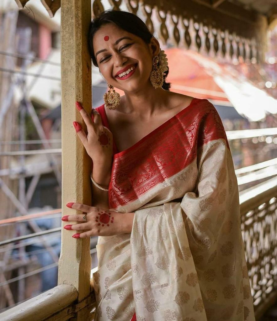 Alisha Crimson Red Pure Garad Silk Saree