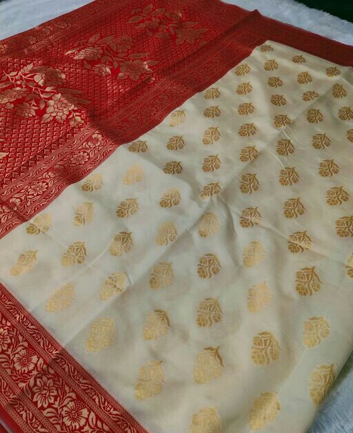 Alisha Crimson Red Pure Garad Silk Saree