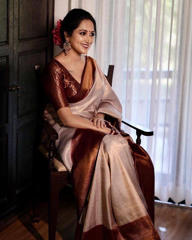 Copper Glow Silk Saree