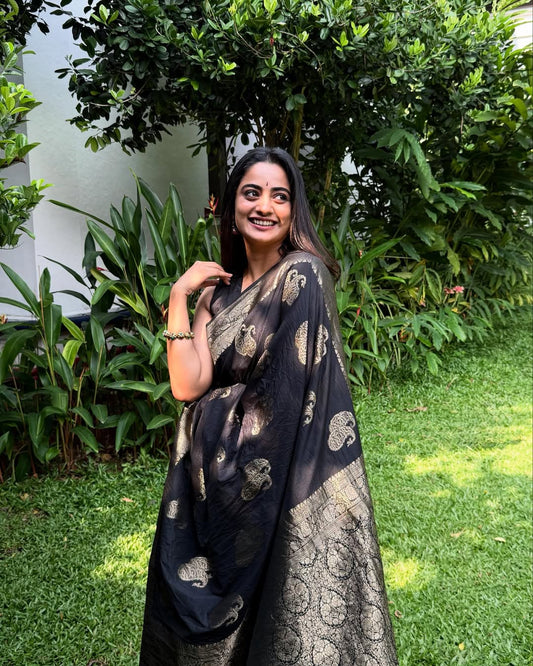 Crimson Red Handloom Silk Saree