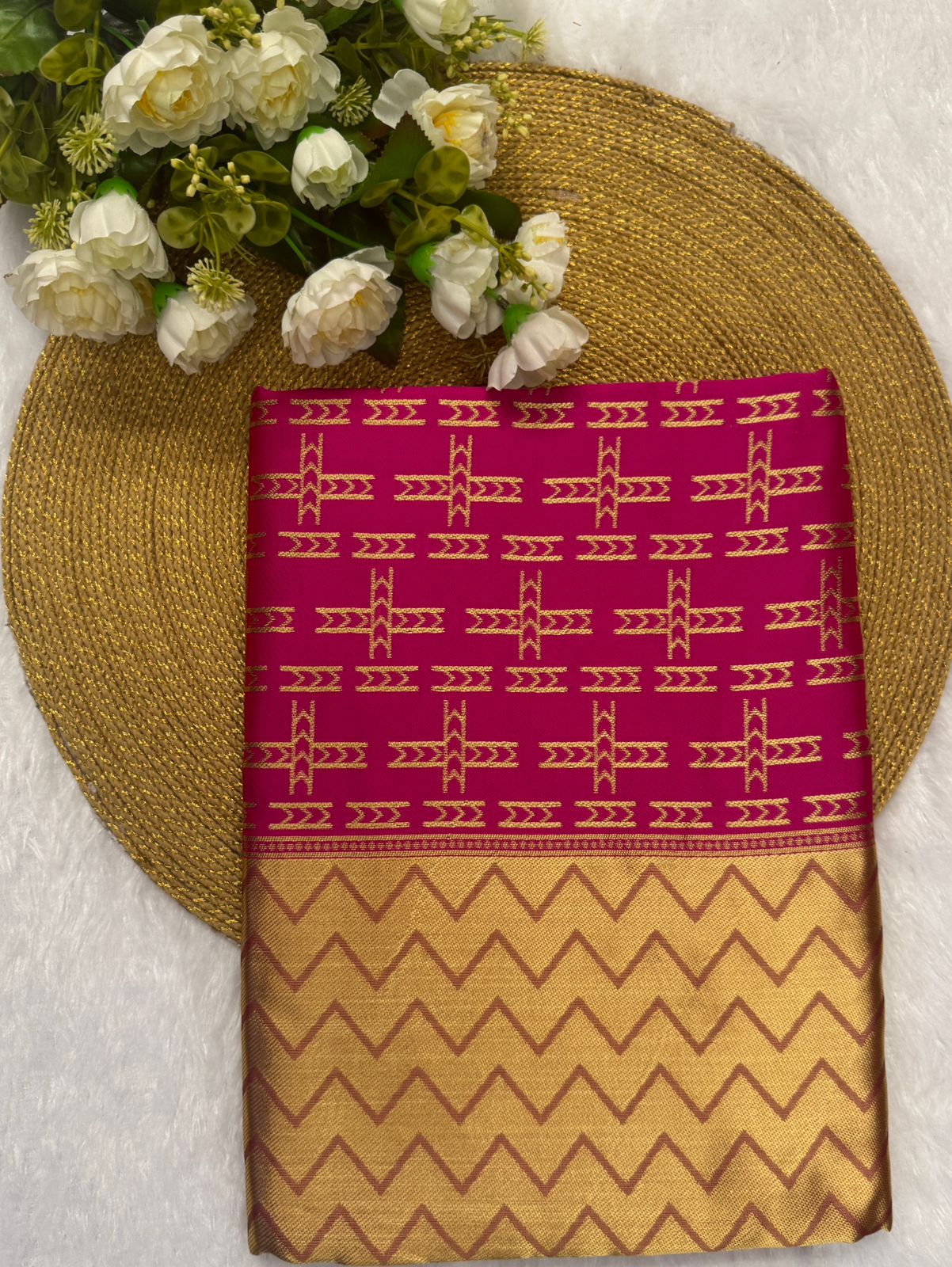 Deep Mustard Yellow Silk Saree