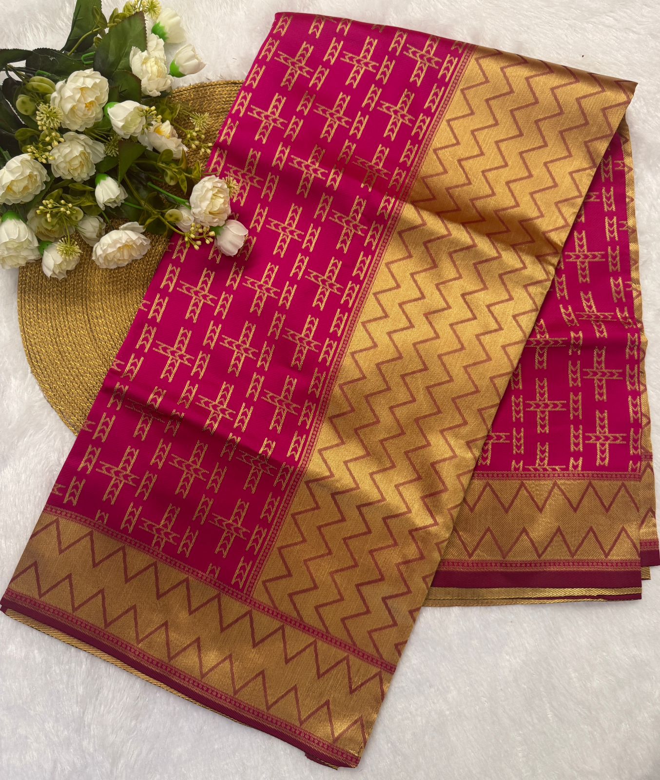 Deep Mustard Yellow Silk Saree