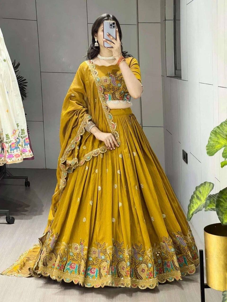 Elegant Embroidered Designer Lahenga Choli With Dupatta