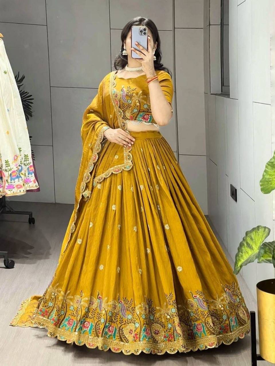 Elegant Embroidered Designer Lahenga Choli With Dupatta