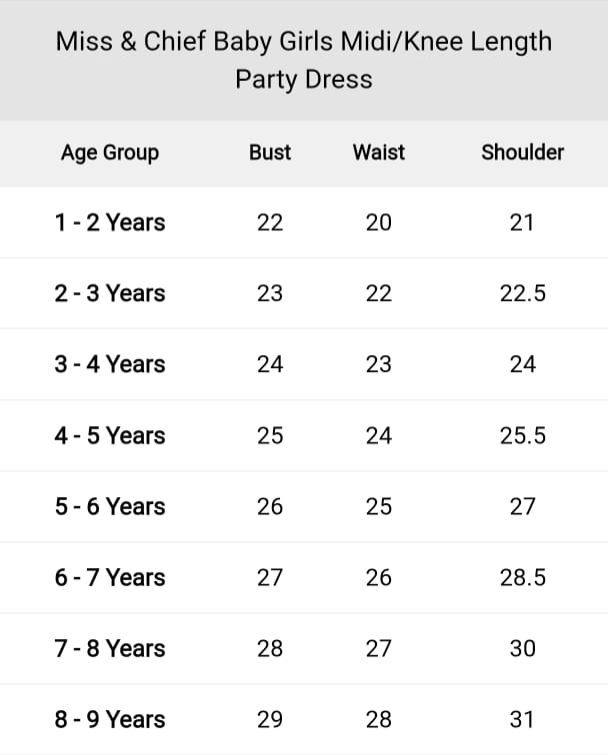Size Guide Mobile