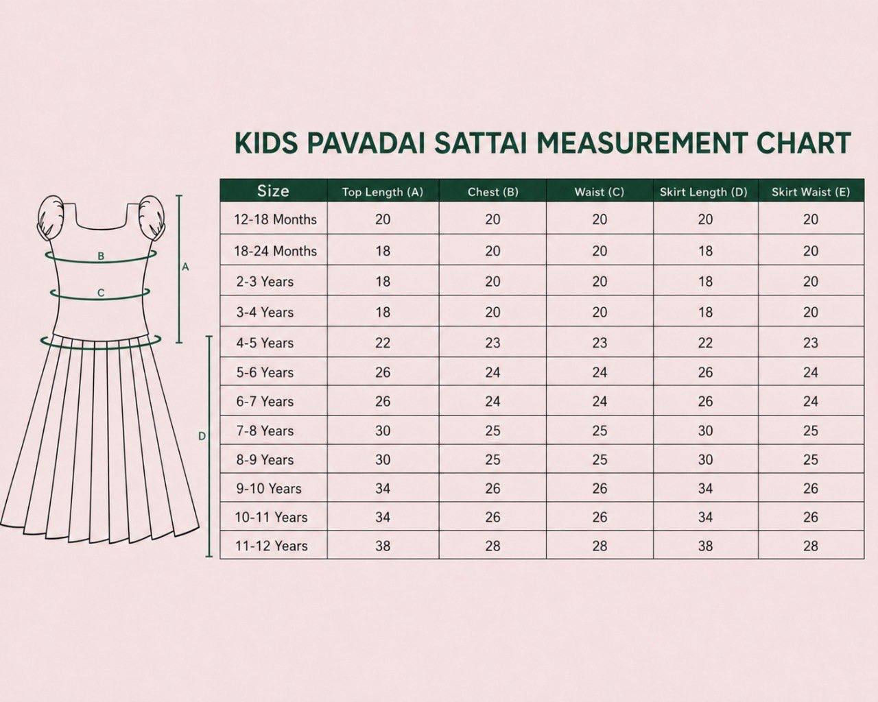 Size Guide Desktop