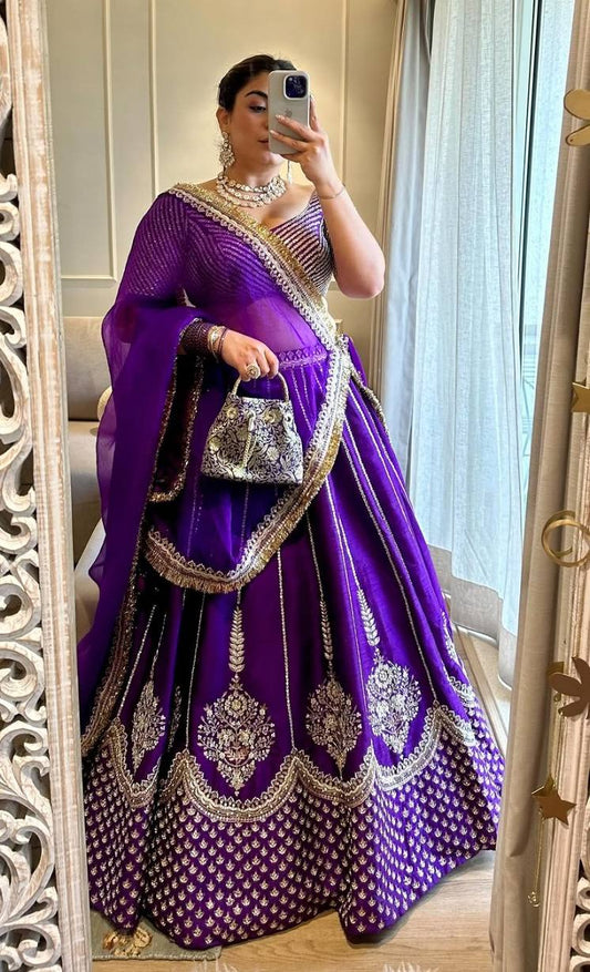 Heavy Chinon Silk Lehenga Choli