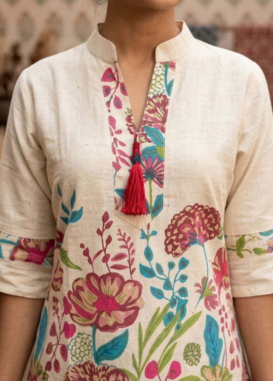 Turkish Ivory Floral Printed Co-ord Set
