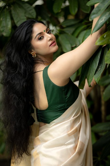 Ivory Tussar Silk Saree