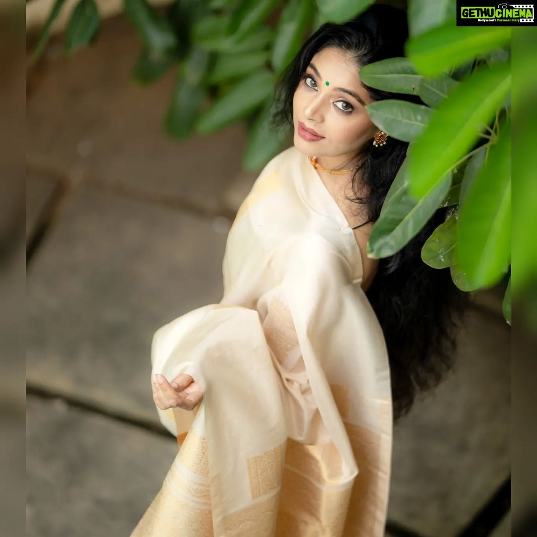 Ivory Tussar Silk Saree