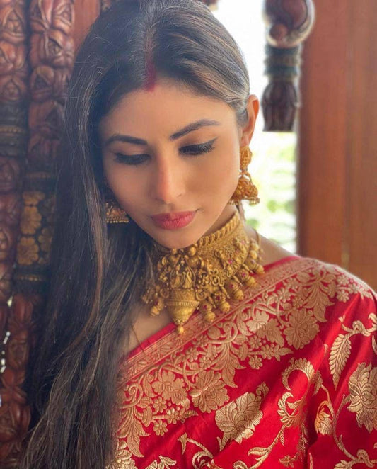 Mouni Roy Banarasi Silk Saree