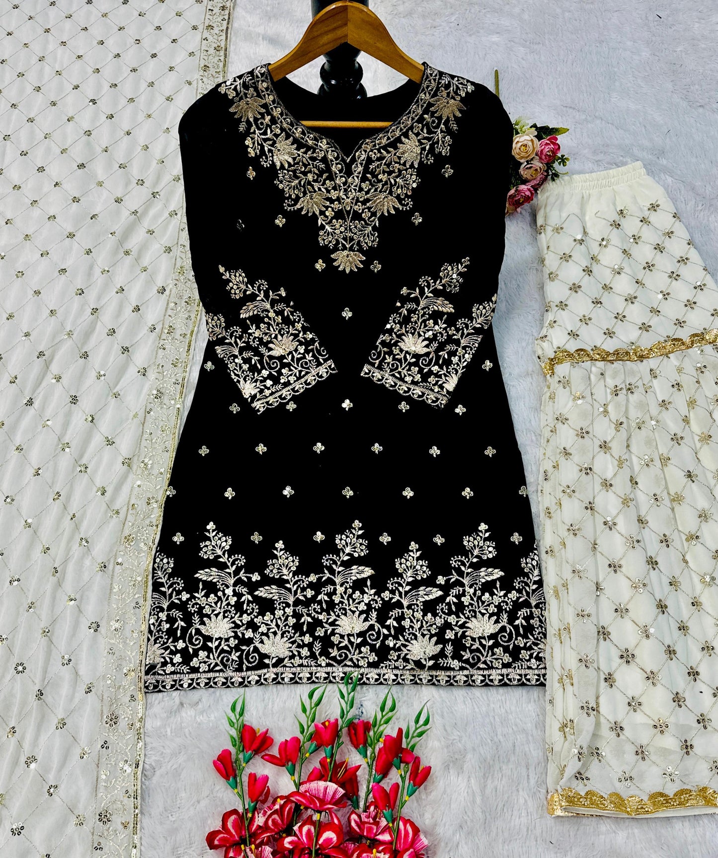 Noir Elegance Pakistani Kurta Set