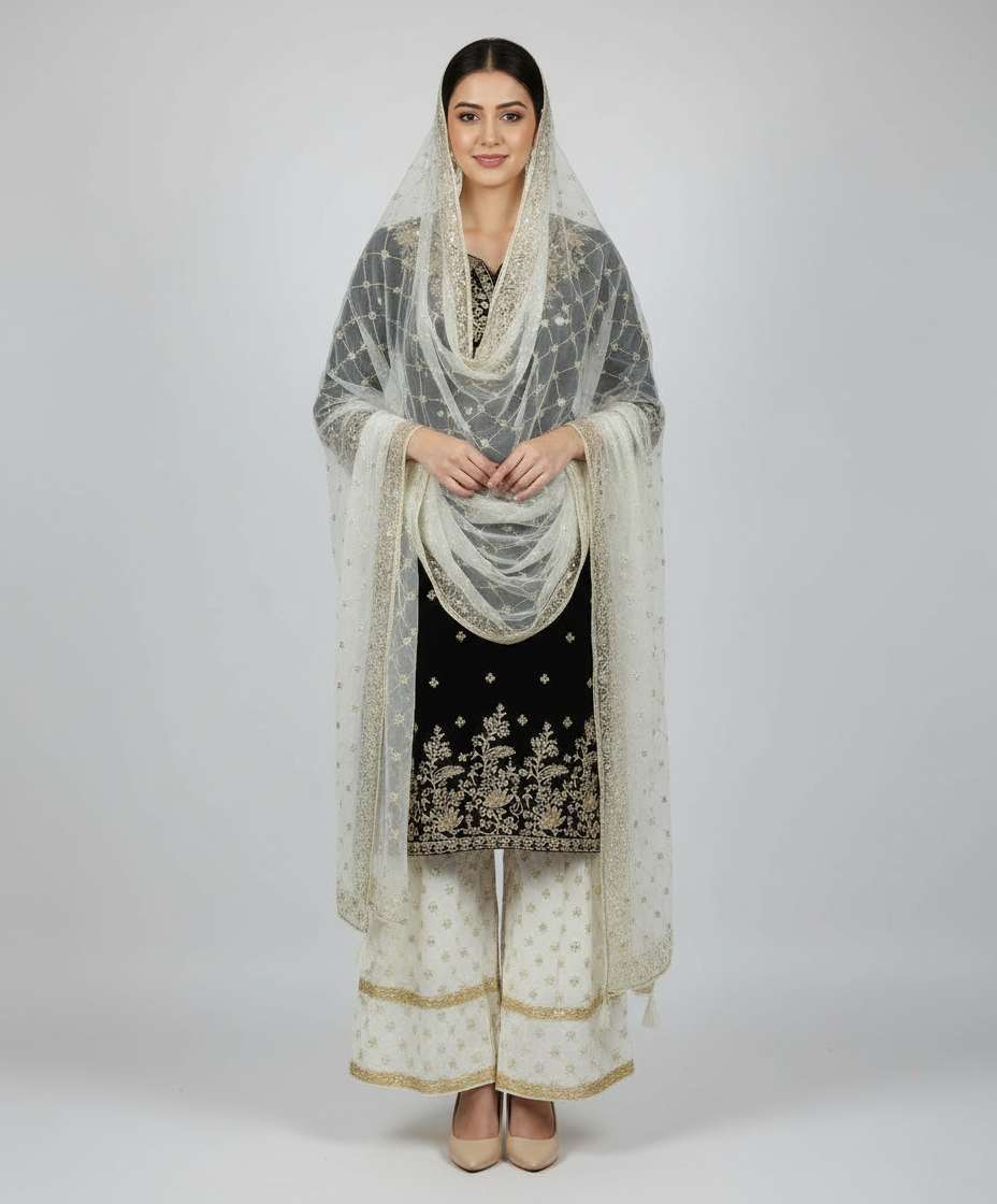Noir Elegance Pakistani Kurta Set