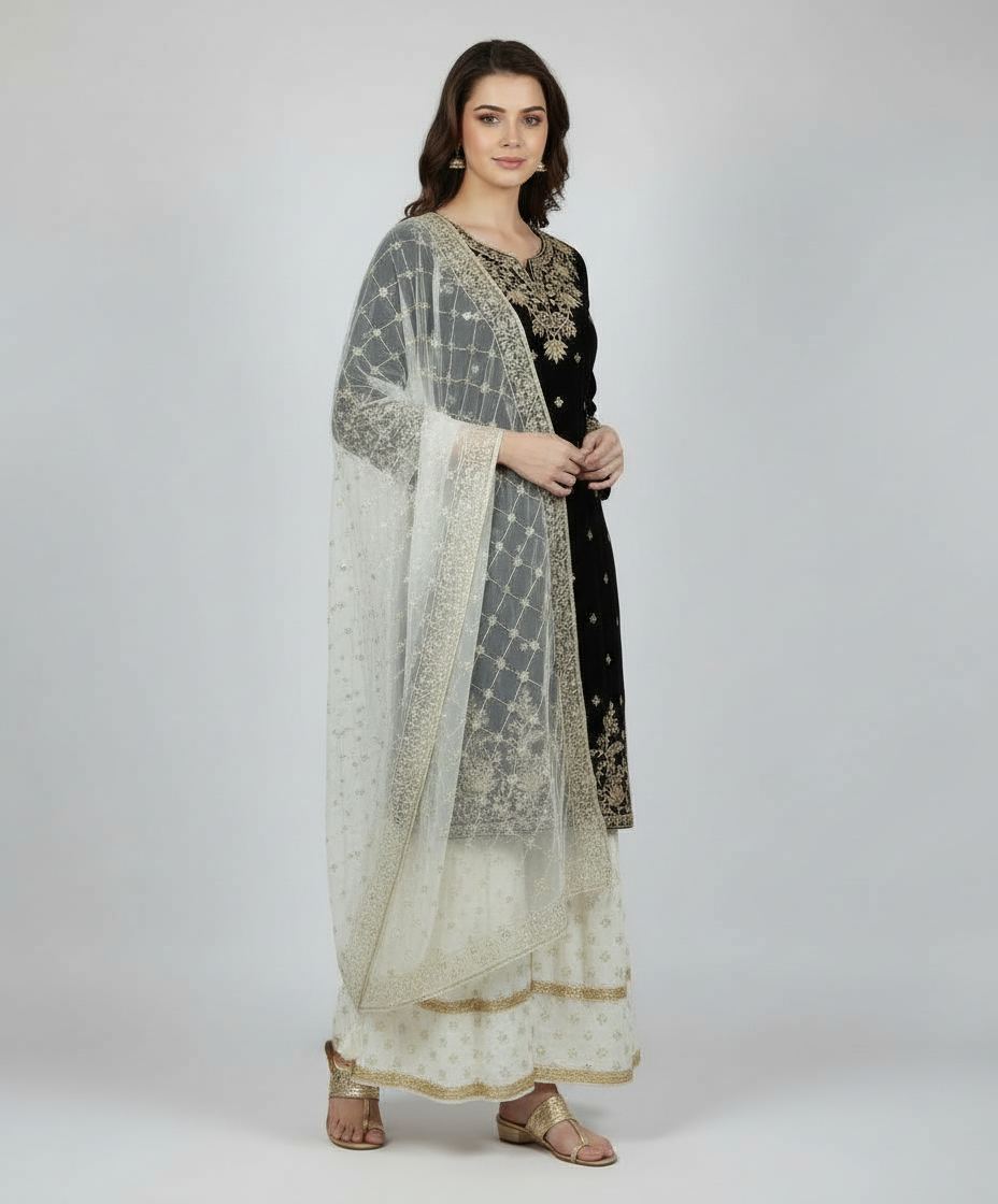 Noir Elegance Pakistani Kurta Set