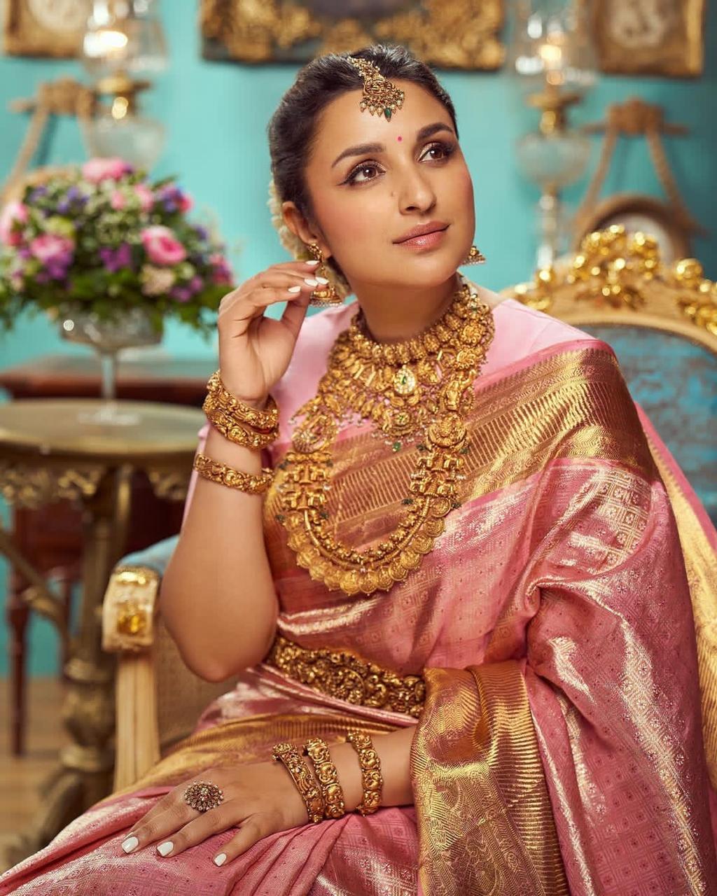Pari Quartz Pink Kanchipuram Silk Saree