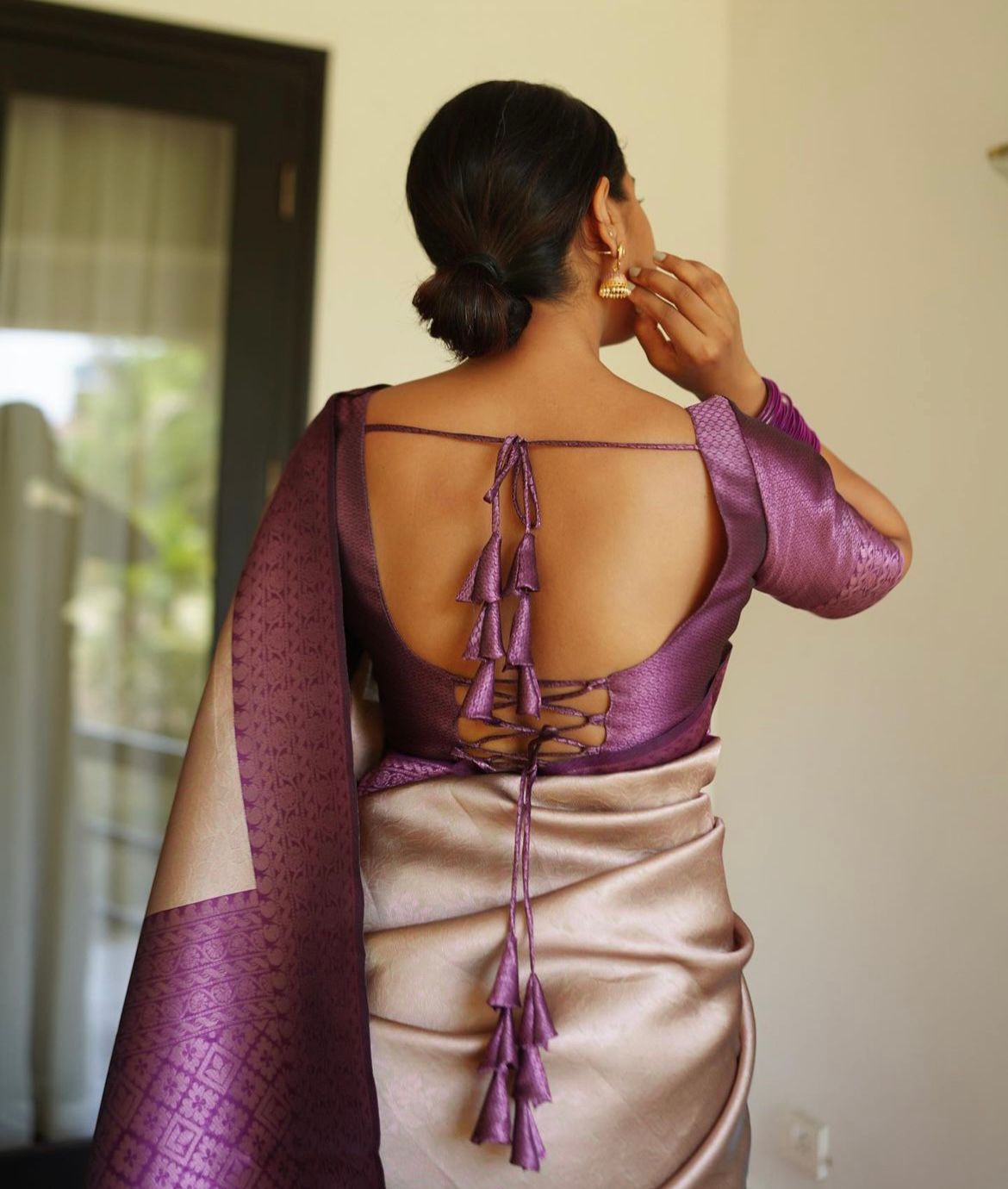 Pink Handloom Silk Saree
