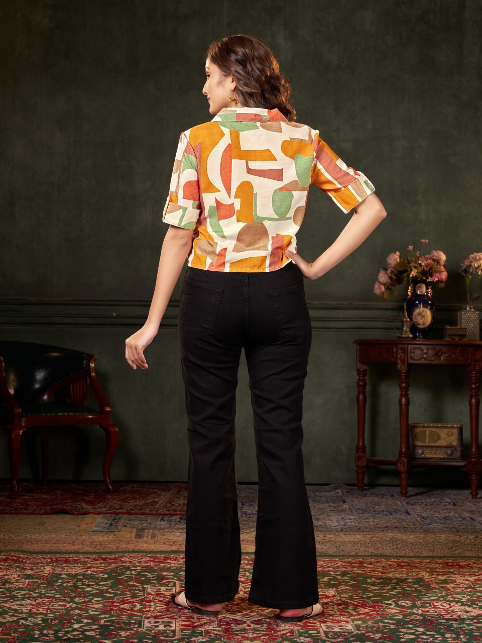 Premium Half Sleeve Casual Button-Down Top