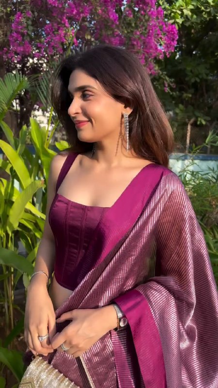 Royal Wine Shimmer Silk Saree