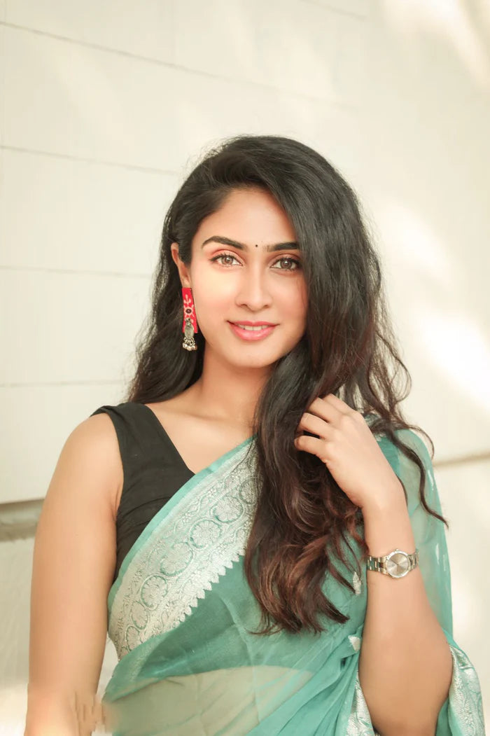 Sea Breeze Mint Green Organza Saree