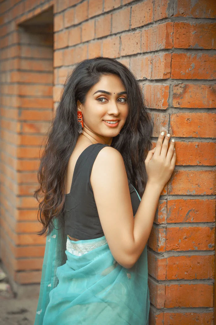 Sea Breeze Mint Green Organza Saree