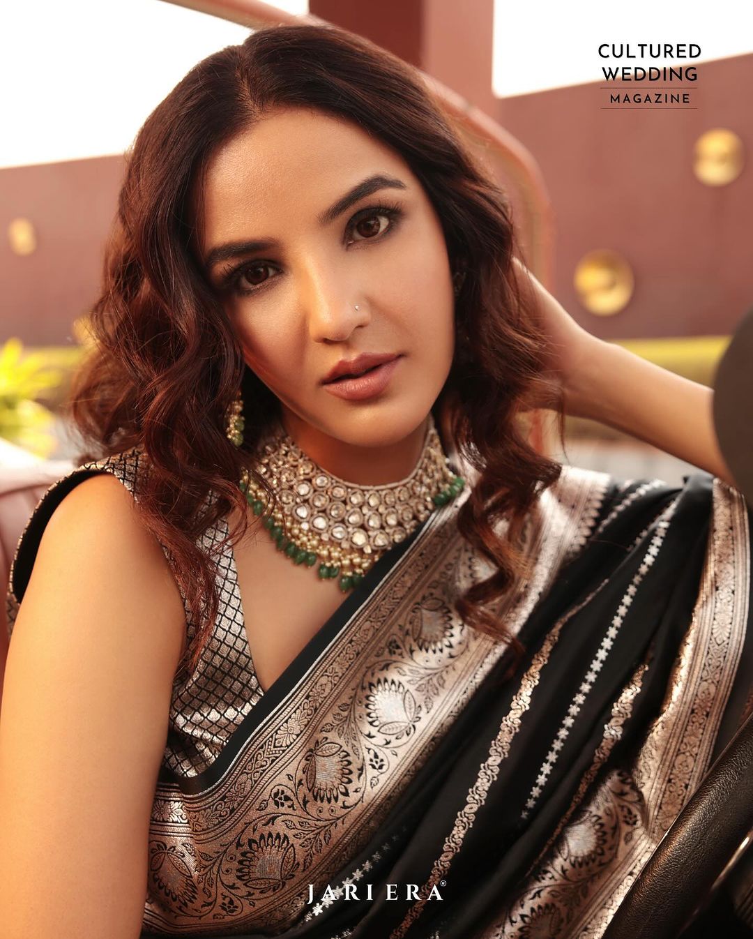 Silkyara Noir Royale Silver Zari Silk Saree