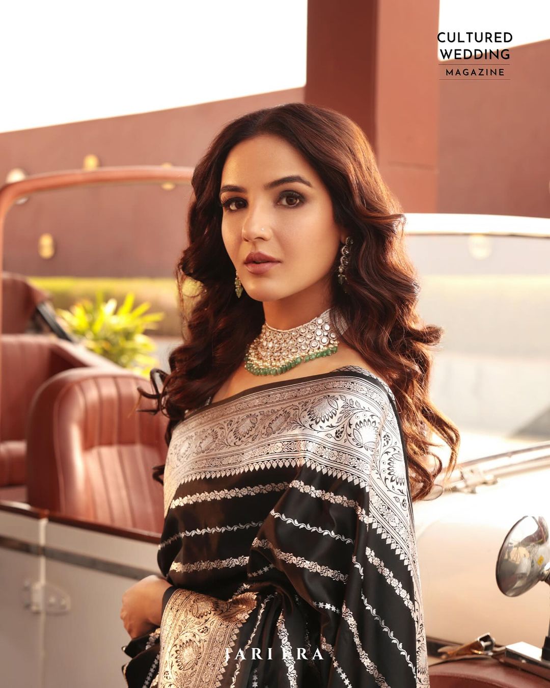 Silkyara Noir Royale Silver Zari Silk Saree