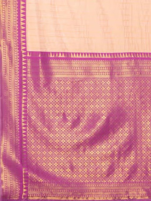 Silkyara Peach Blossom Kanjivaram Silk Saree