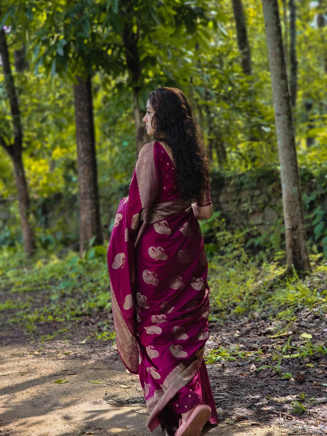 Silkyara Royal Magenta Banarasi Silk Saree