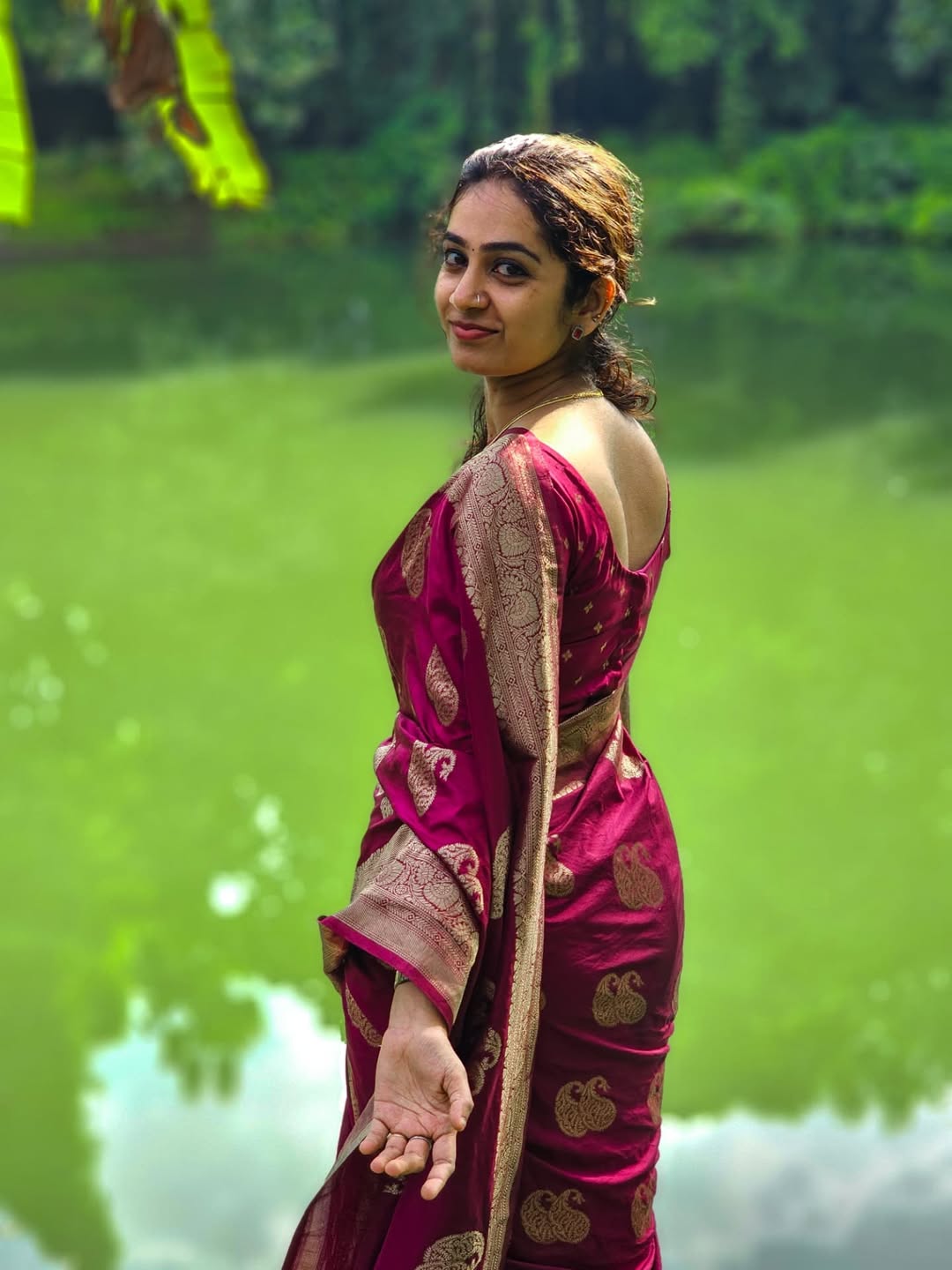 Silkyara Royal Magenta Banarasi Silk Saree