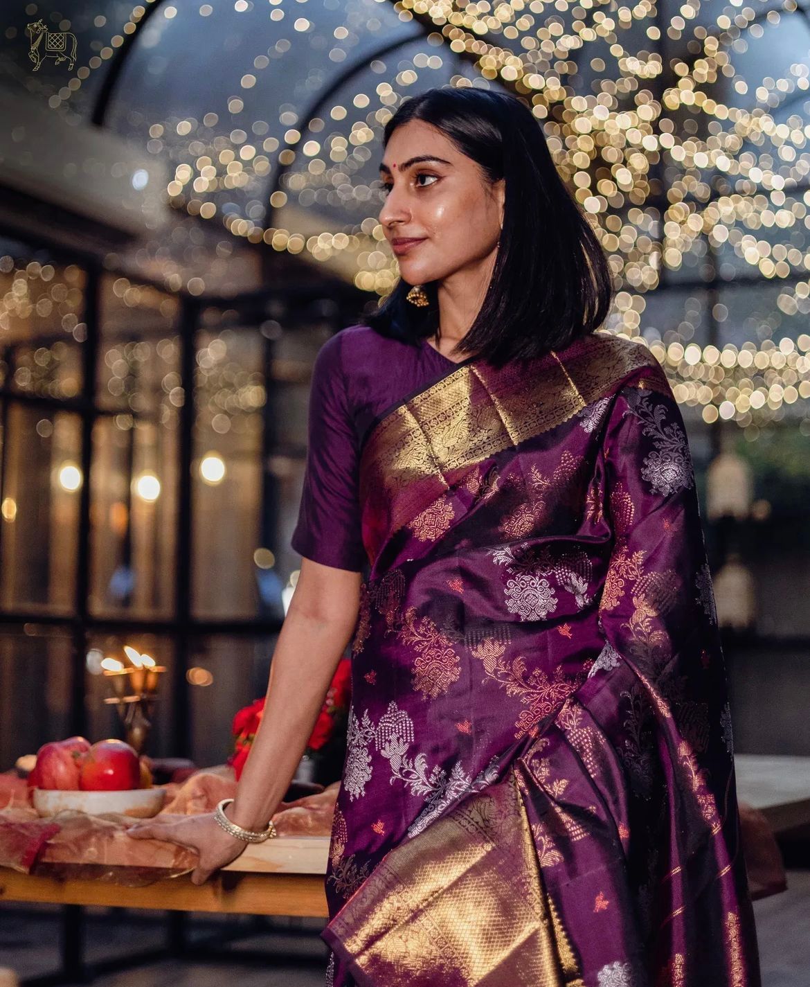 Traditional Blue Handloom Silk Saree