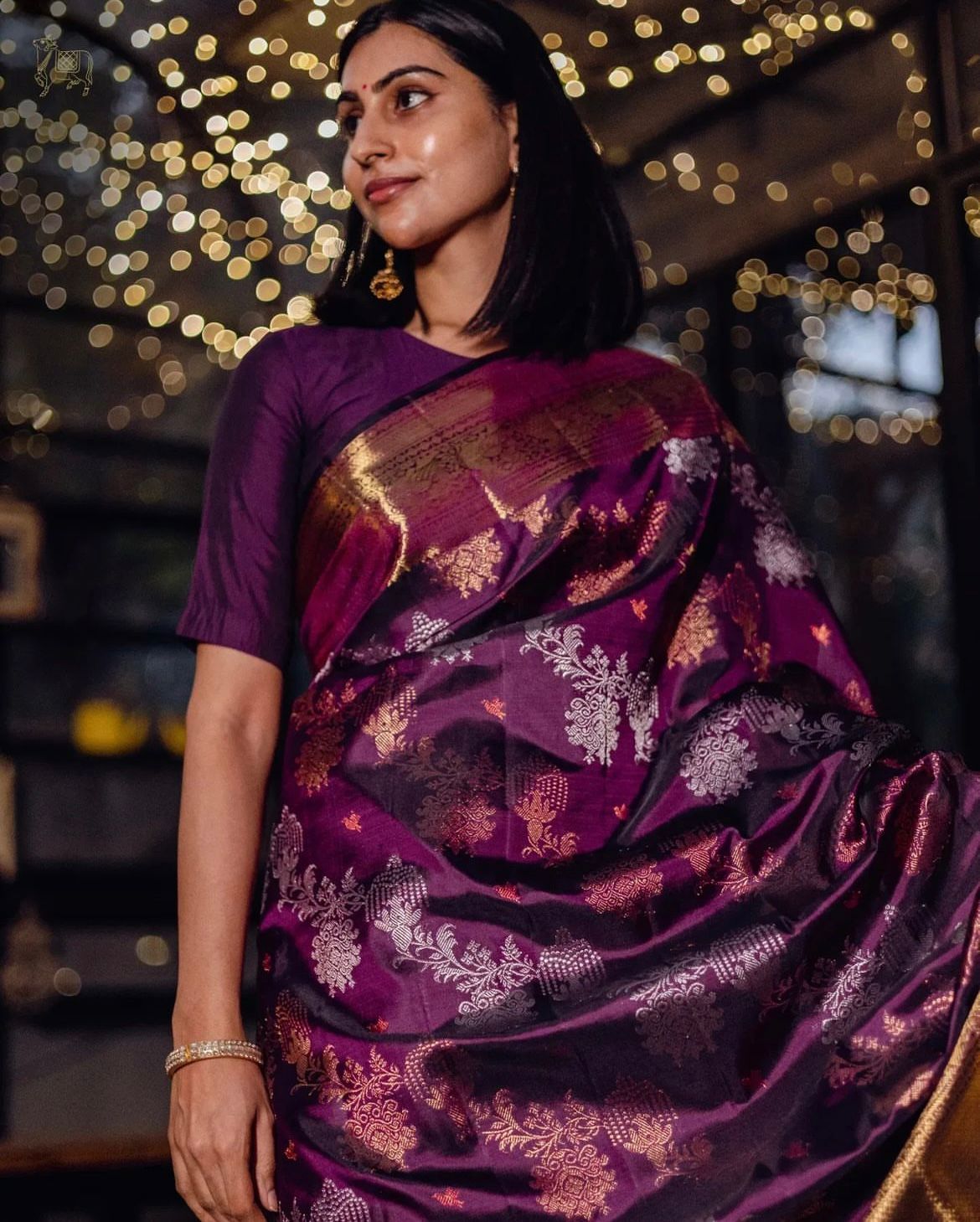 Traditional Blue Handloom Silk Saree