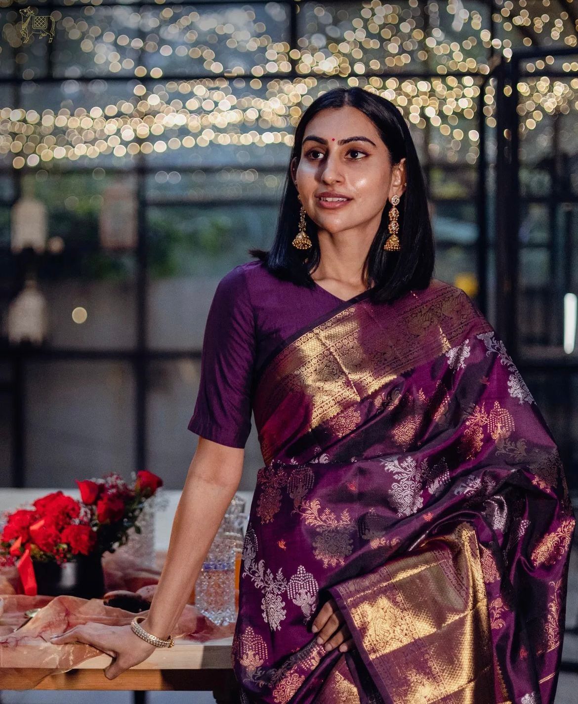 Traditional Blue Handloom Silk Saree