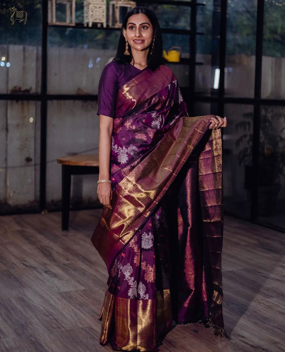 Traditional Blue Handloom Silk Saree