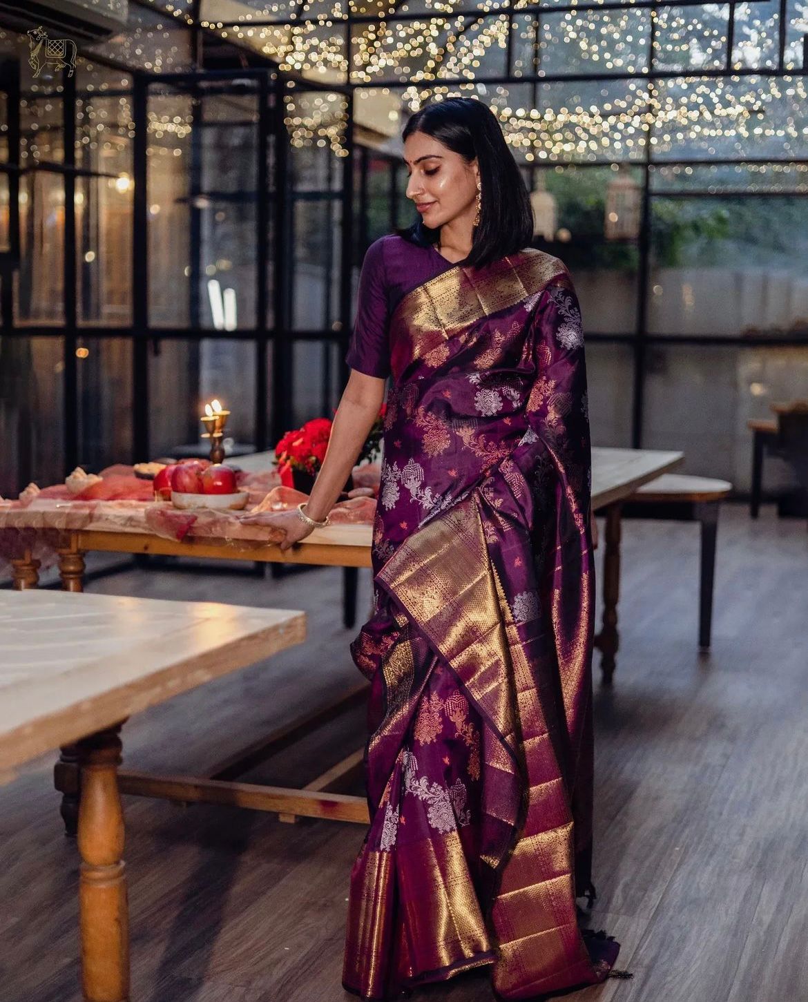 Traditional Blue Handloom Silk Saree