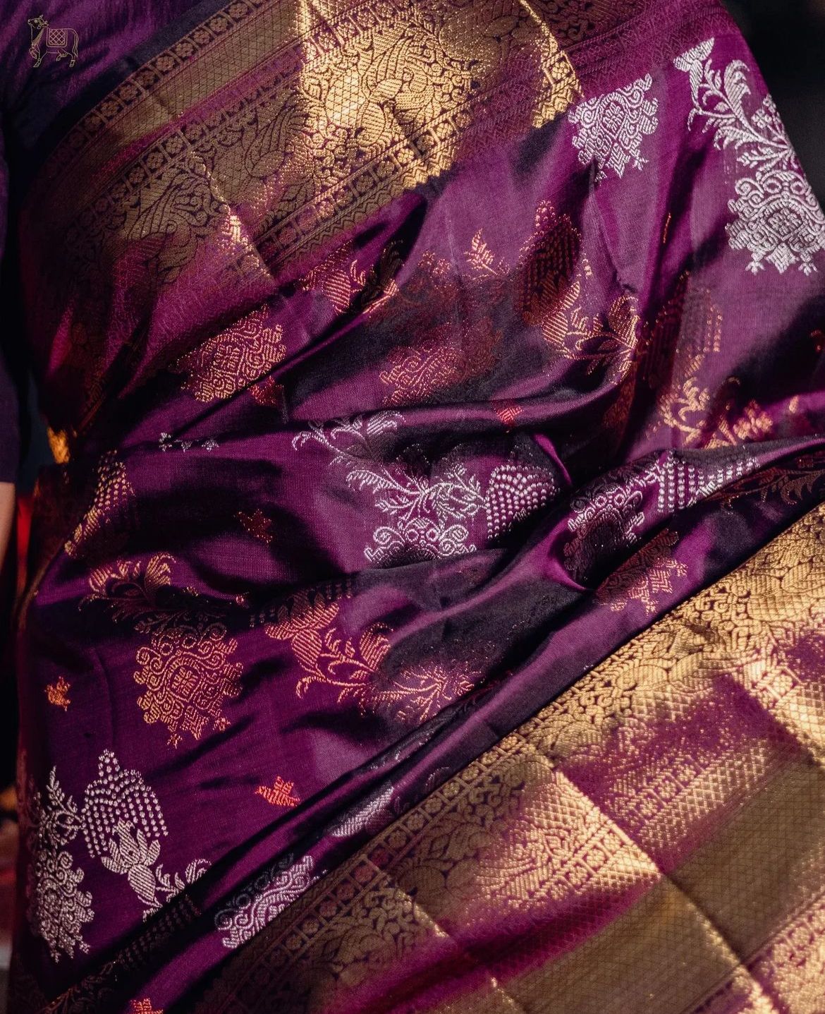 Traditional Blue Handloom Silk Saree