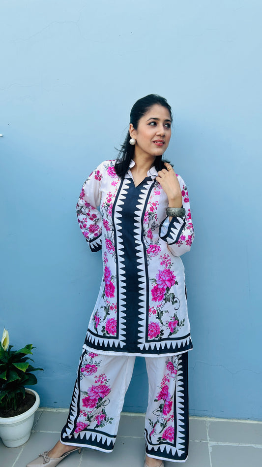 Turkish Elegant Floral Printed Co-Ord Set