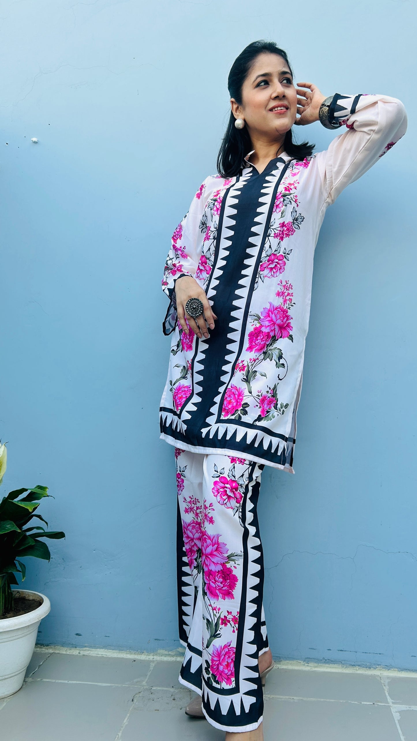 Turkish Elegant Floral Printed Co-Ord Set