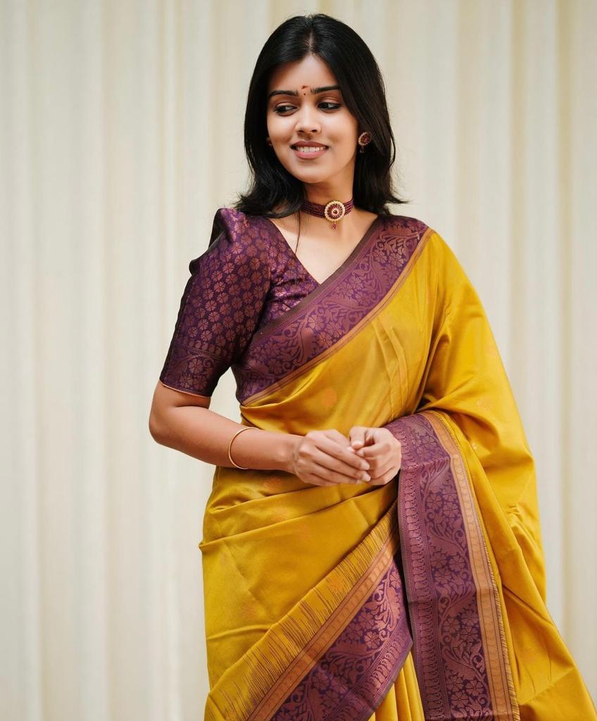 Vibrant Lime Handloom Silk Saree