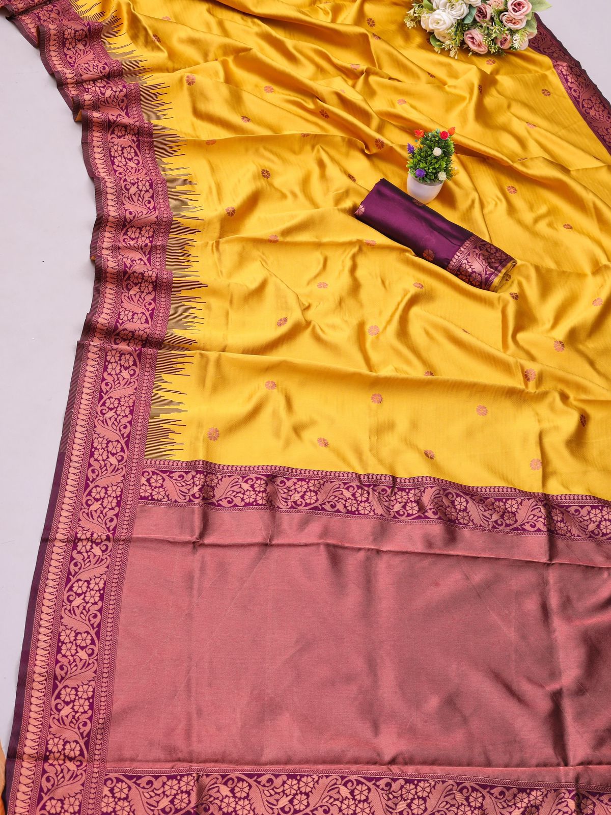 Vibrant Lime Handloom Silk Saree