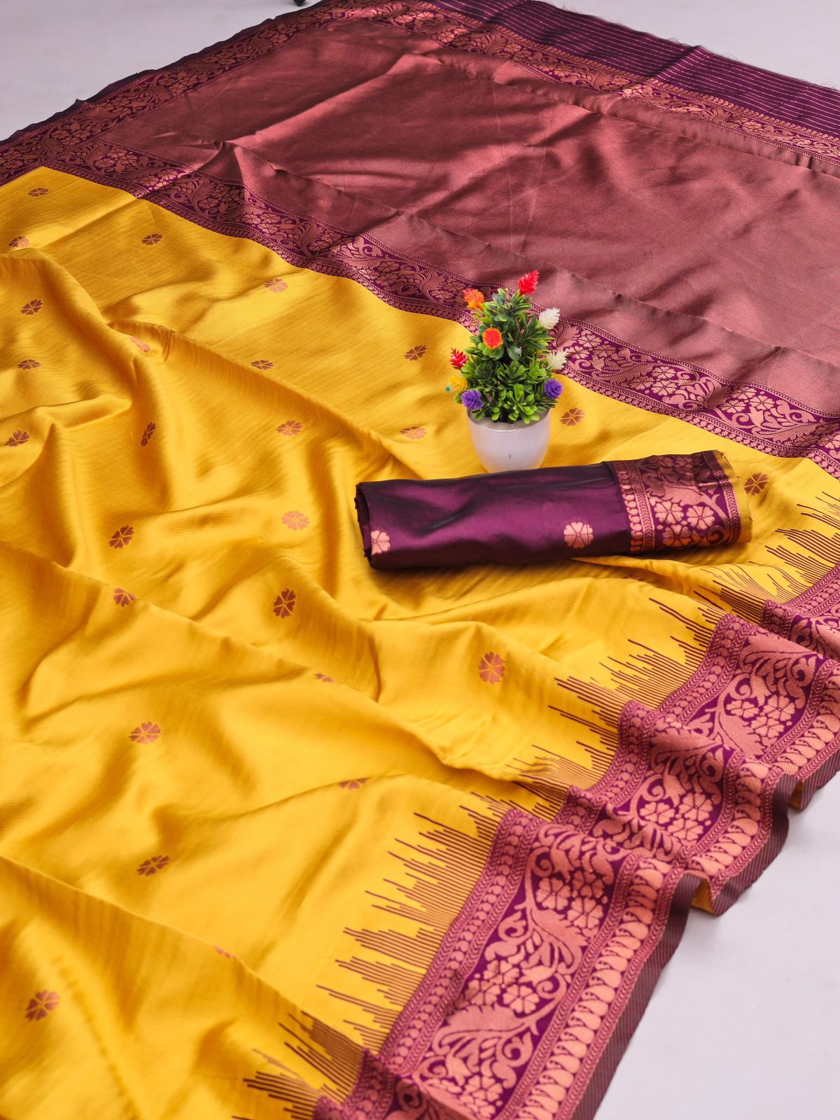 Vibrant Lime Handloom Silk Saree