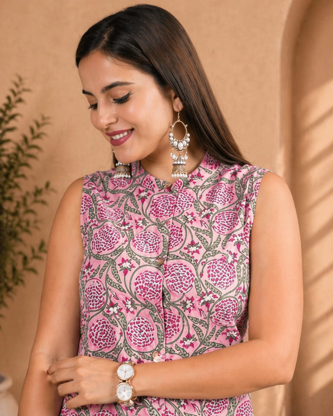 Floral Cotton Kurta Palazzo Set